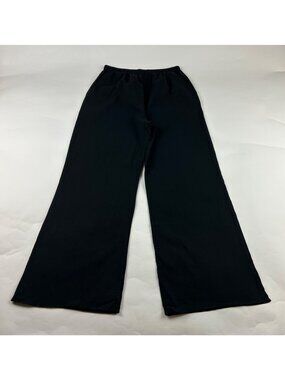 Billy J Black Lightweight Cotton Pull On Wide Leg Lounge Pant L